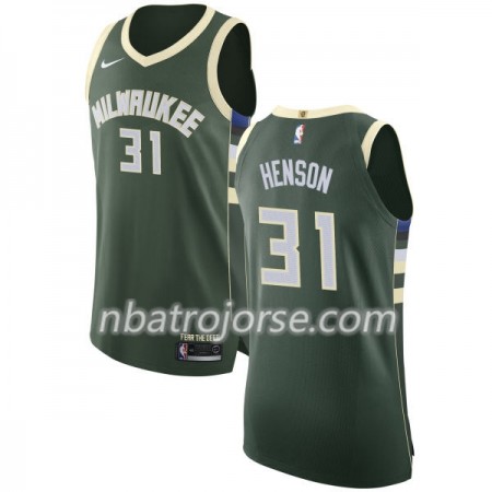 Män Milwaukee Bucks Tröja John Henson 31 Nike 2017-18 Grön Swingman